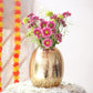 Metal flower vase, vase for home decor, golden vase