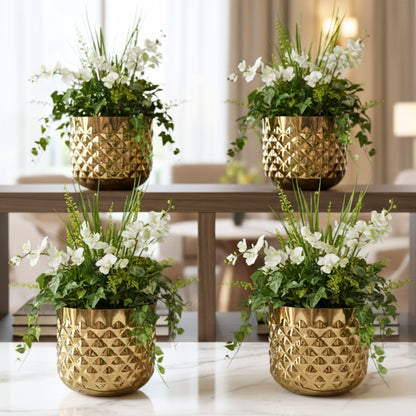 Pineapple Metal Planter Set (Pot Only)