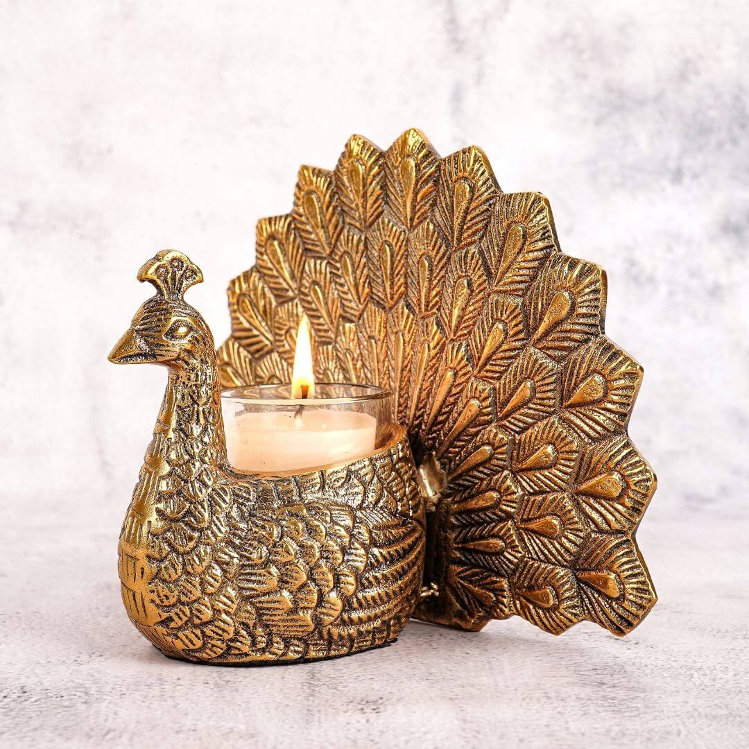 Peacock, Antique Brass finish