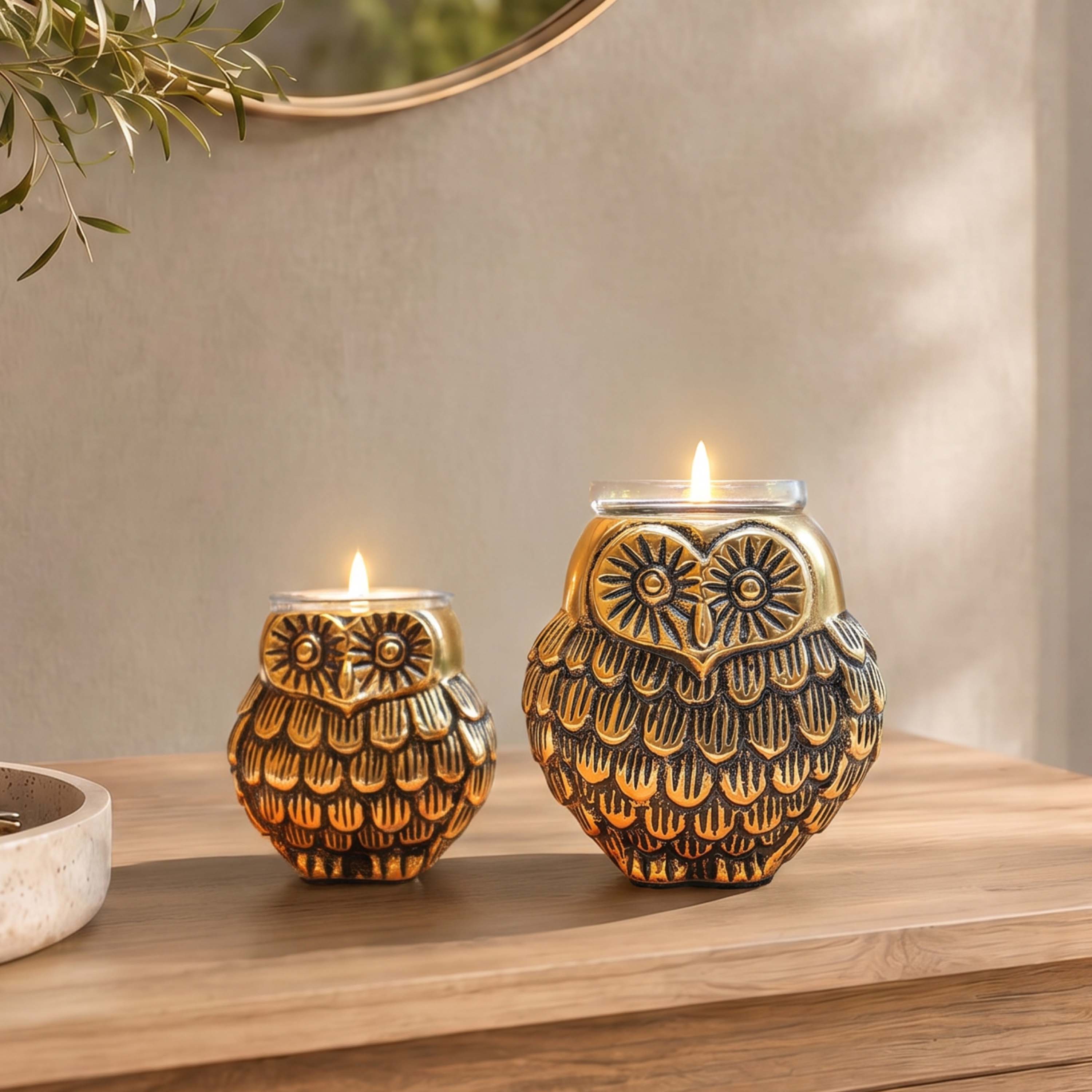 Owl Candle Holders