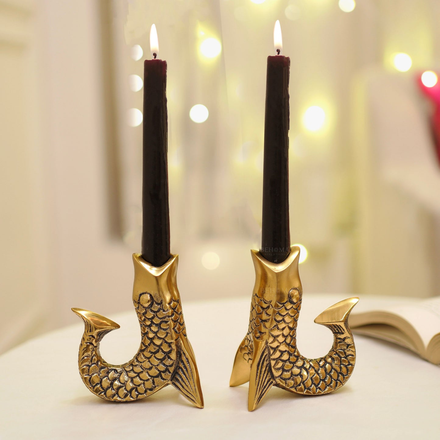 Fish Taper Candle Holder Set