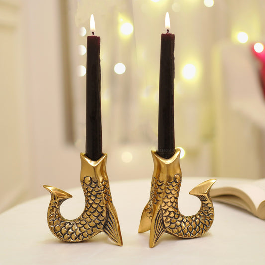 Fish Taper Candle Holder Set
