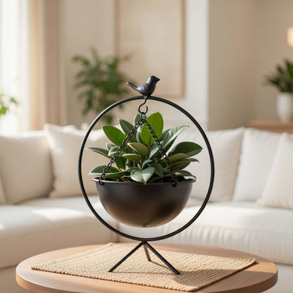 Bird Metal Planter, Black (Planter Only)