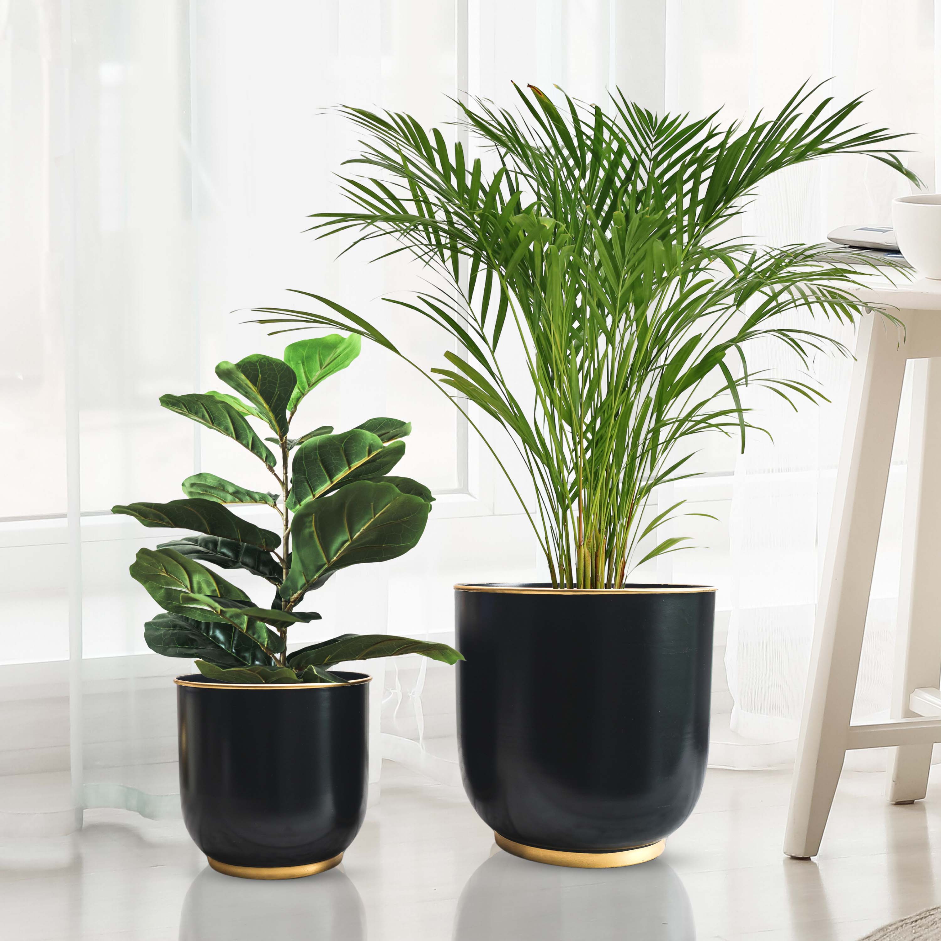 Floor Metal Planters, Set (Pot Only)