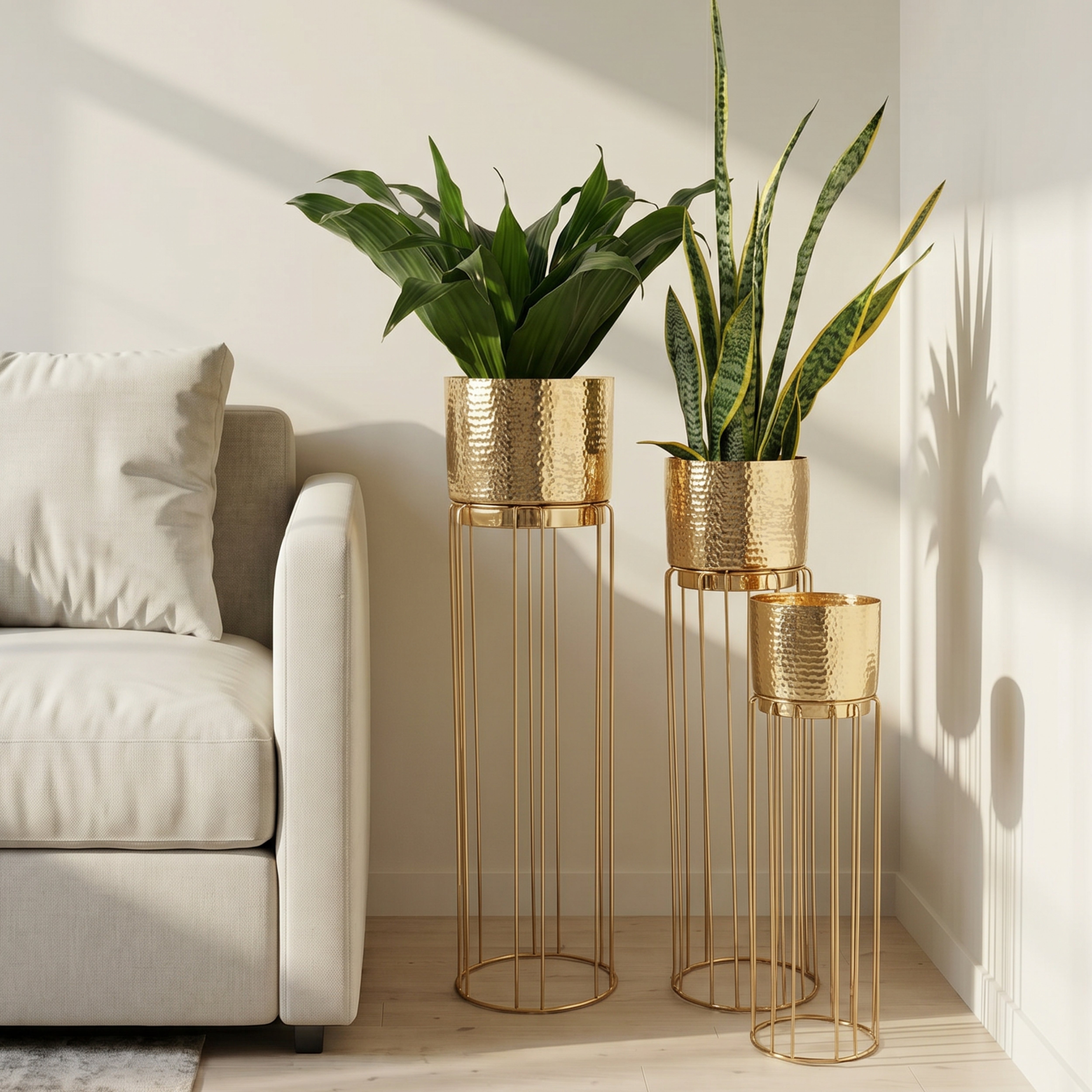 Tall Stand Metal Planter, Set (Planter Only)