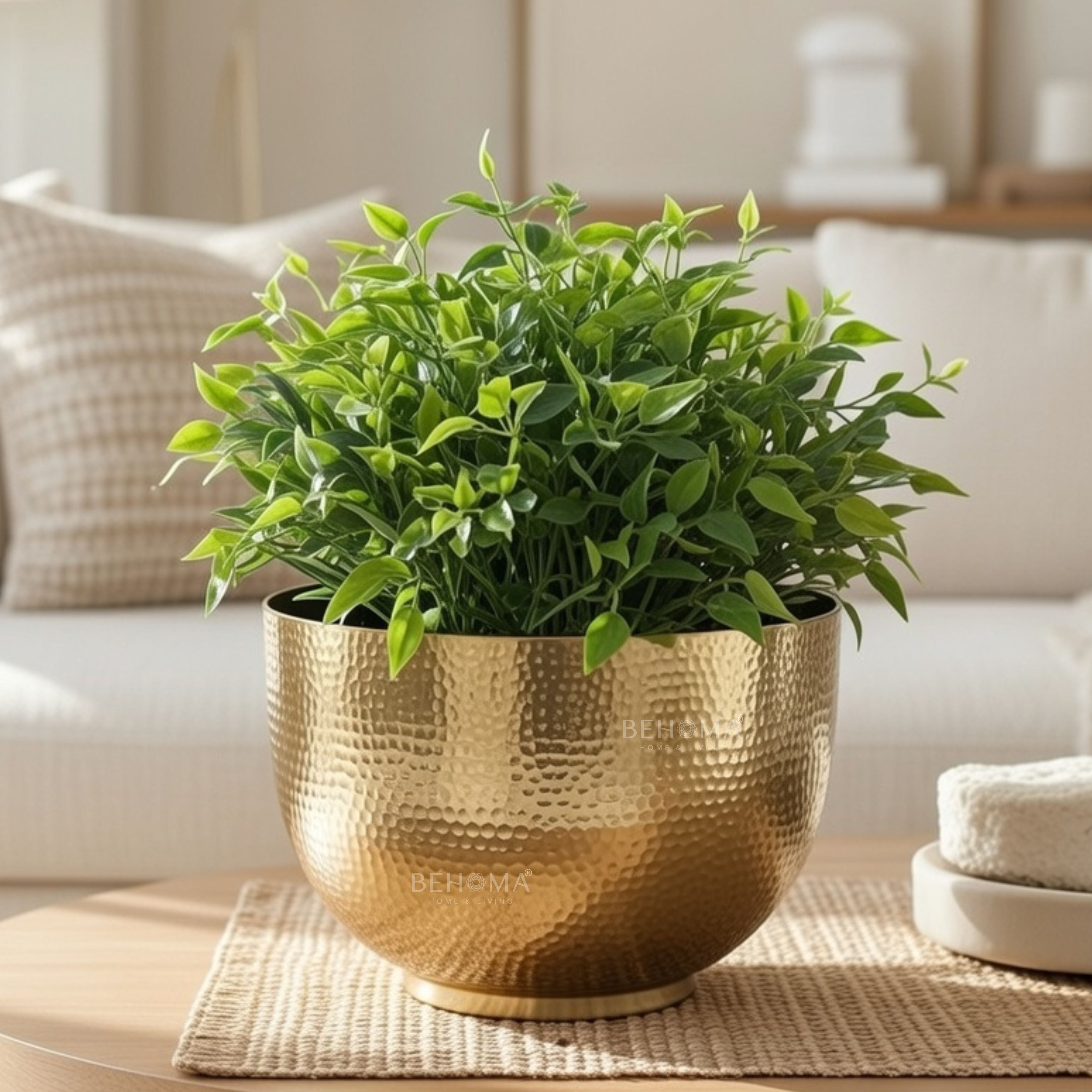 Elegant Bowl Metal Flower Vase