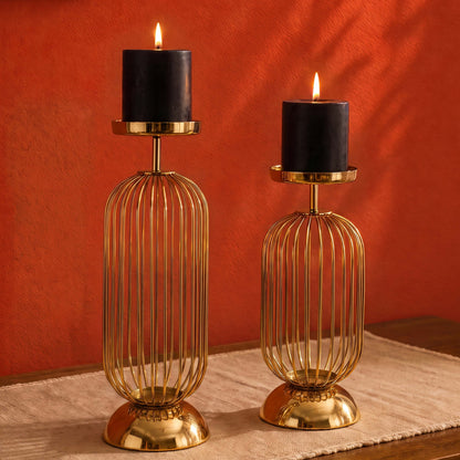 Cage Candle Holder Set