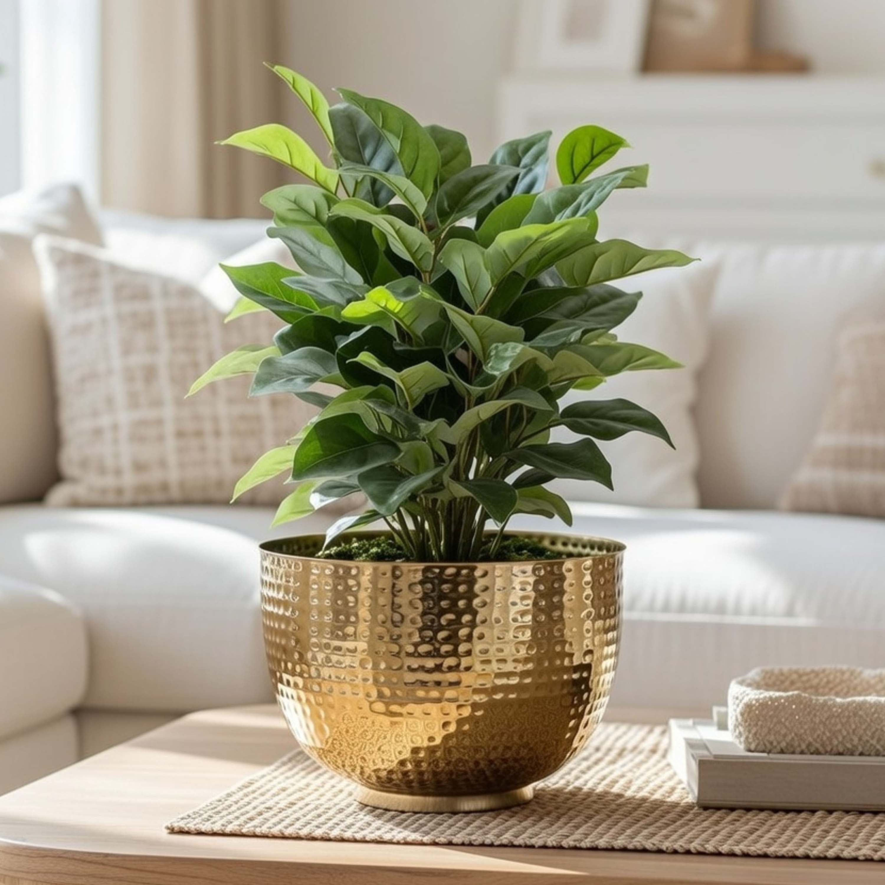 Hammered Bowl Metal Planter (Pot Only)