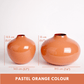 Metal bud Flower vase Orange - Set of 2