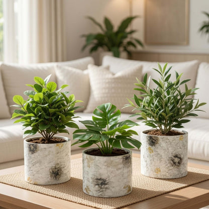 Off-White Mini Metal Planter (Pot Only)