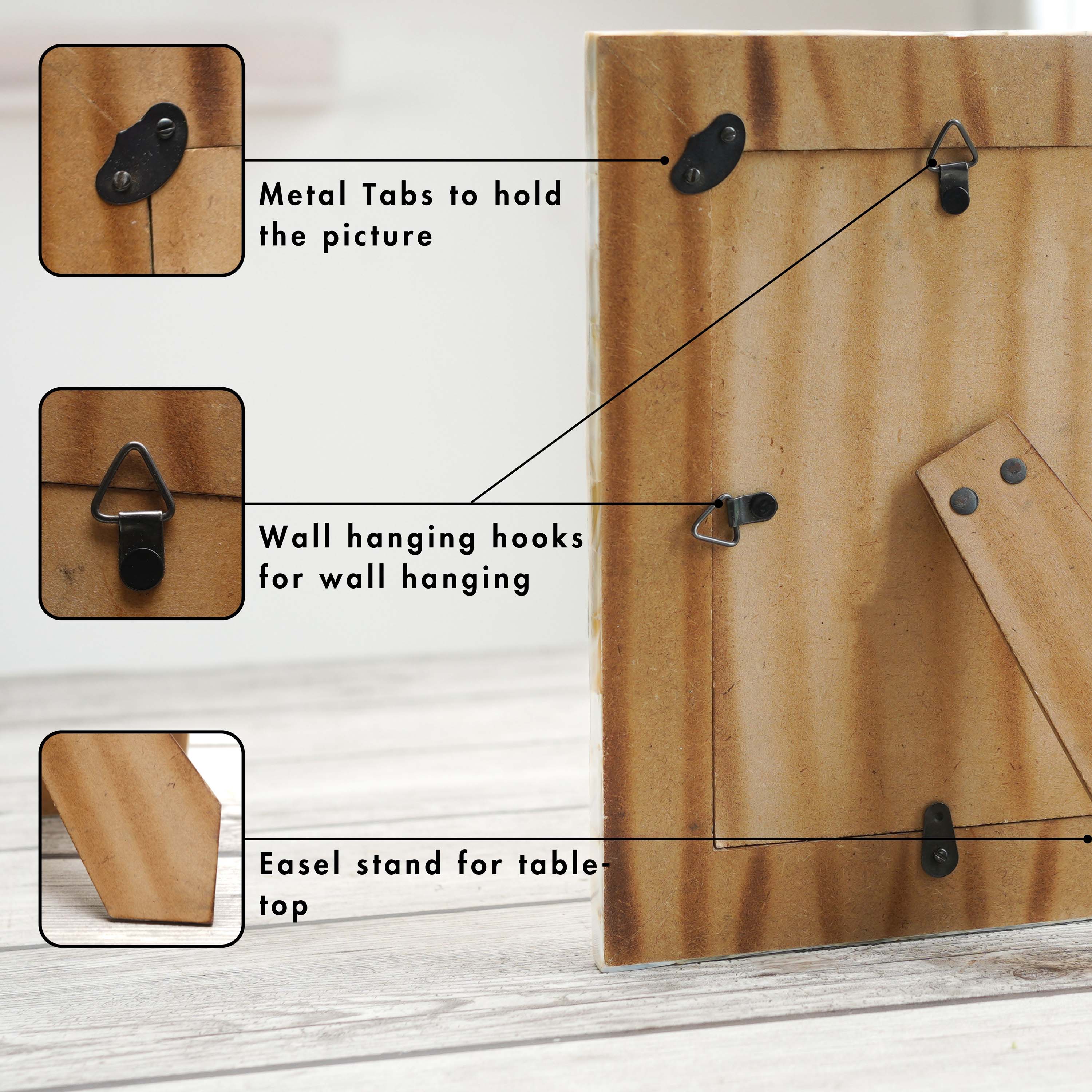 Pearl Photo Frame Black - 6x8