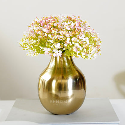 Golden Metal Flower Vase