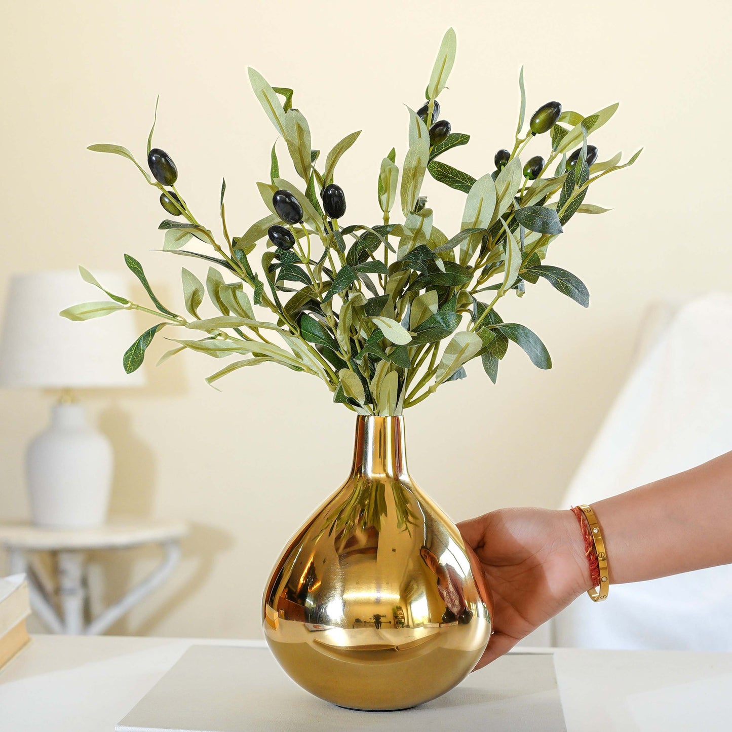 Metal Vase, Birthday gift for Mom