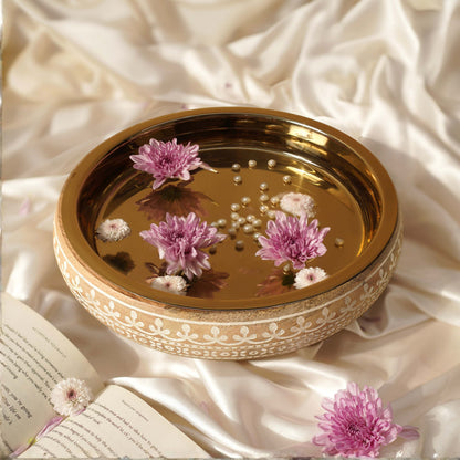Heritage Charm Urli, Wood & SS