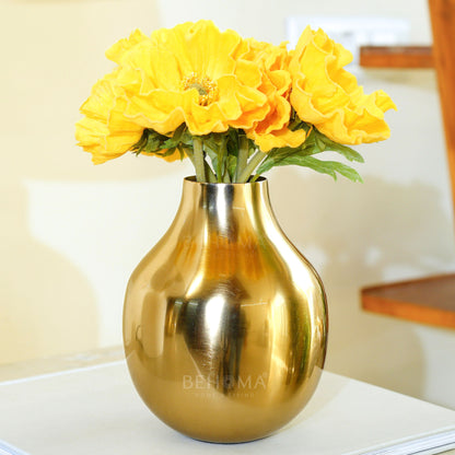 Golden Metal Flower Vase