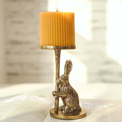 Golden Rabbit Candle Stand