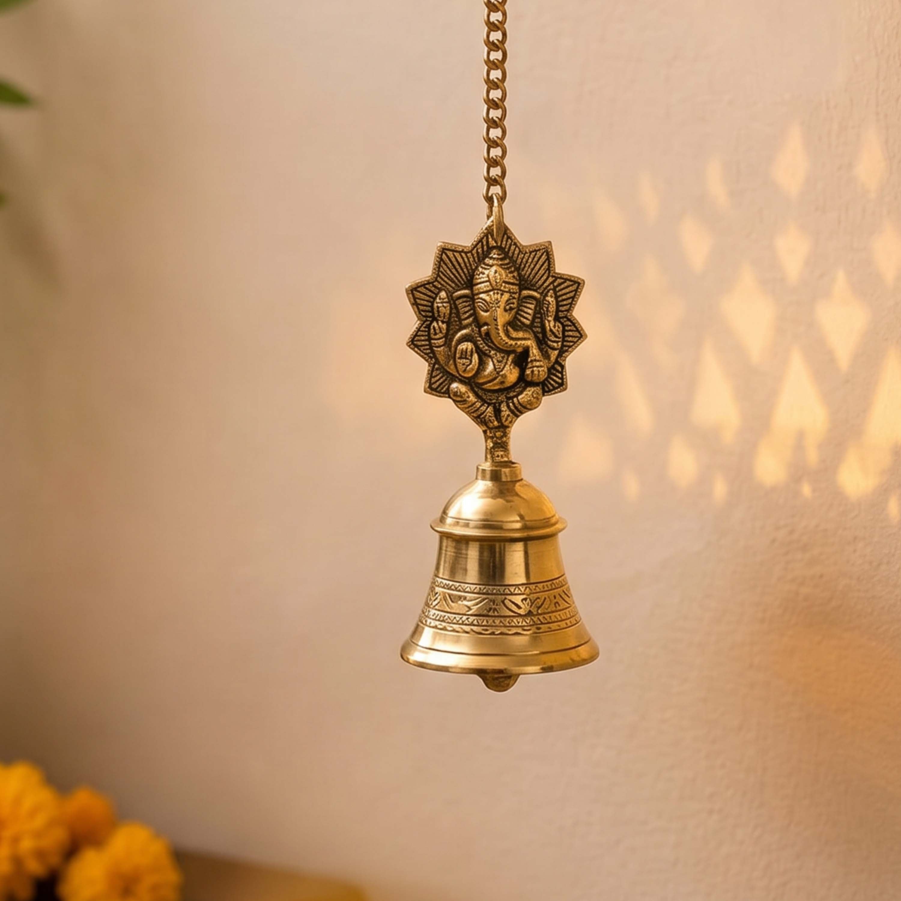 Pure Brass Ganesh Hanging Bell