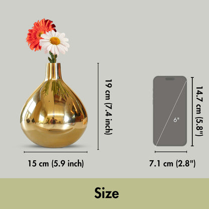 Metal Vase, Birthday gift for Mom