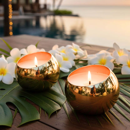 Metal Orb Scented Candle, Set