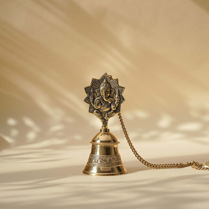 Pure Brass Ganesh Hanging Bell