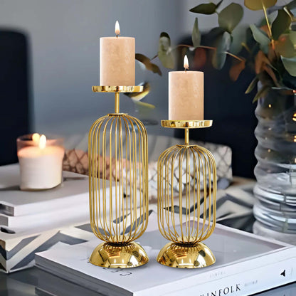 Cage Candle Holder Set