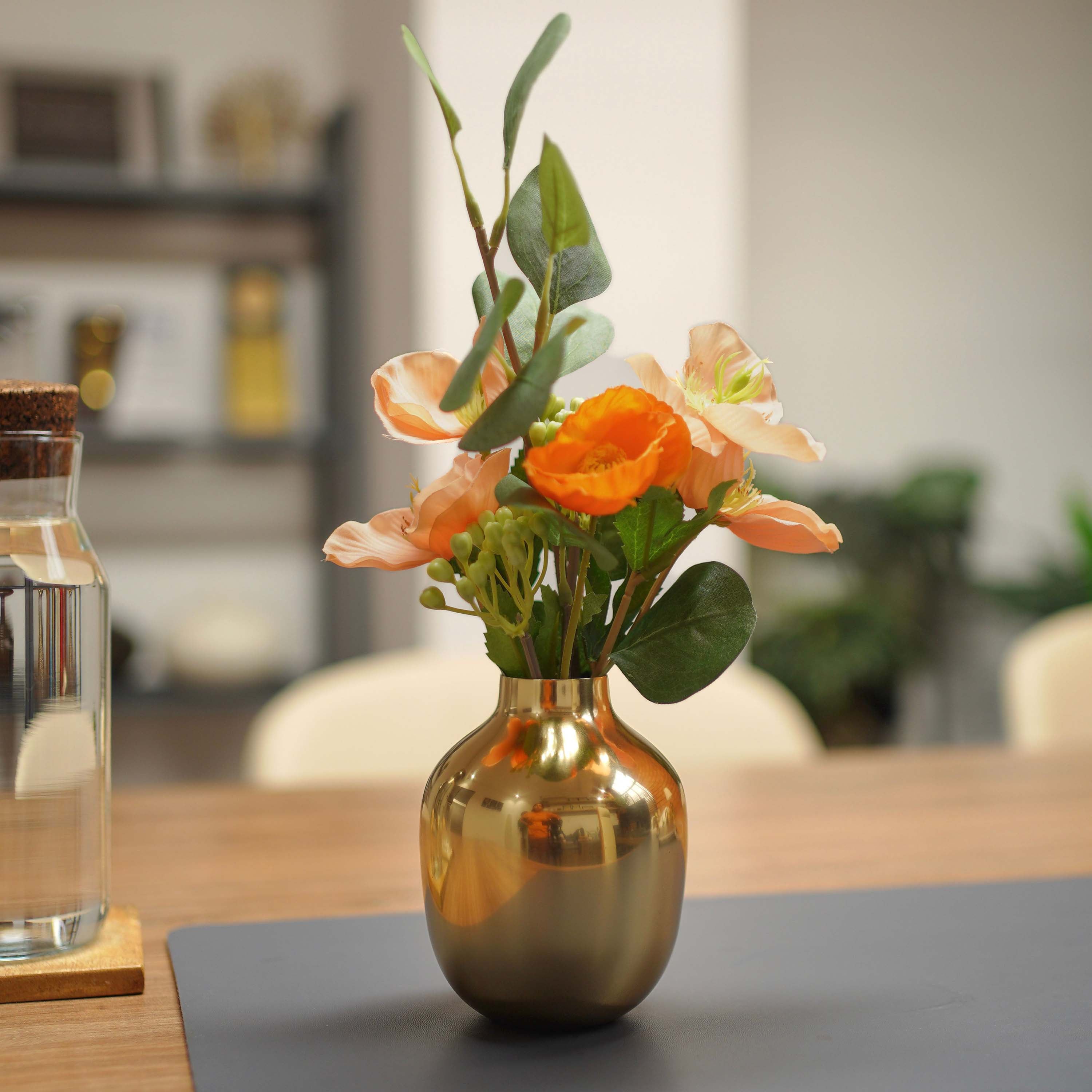 Golden Metal vase, Small