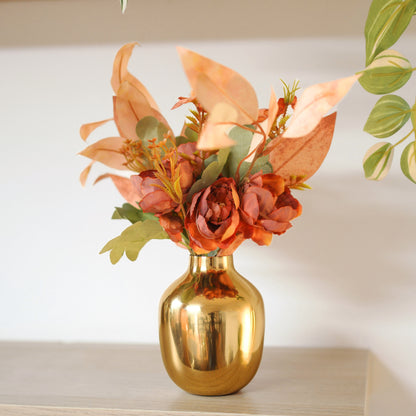 Golden Metal vase, Small