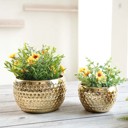 Honeycomb Metal Planter, Set (Pot Only)