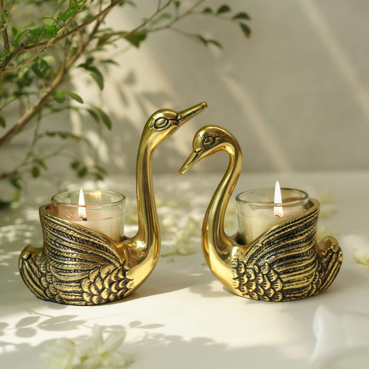 Metal Swan Pair, Birthday gift, Anniversary gift, Housewarming gift