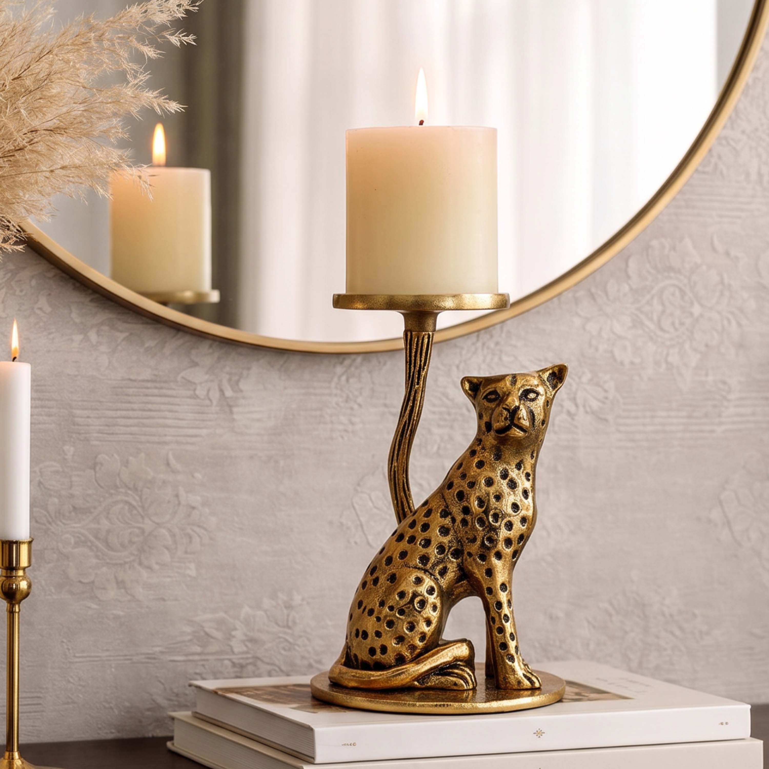 Jaguar Candle Holder
