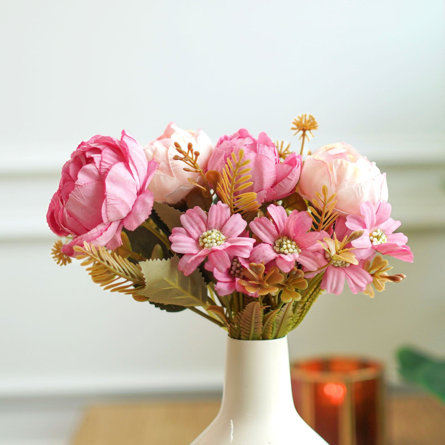 Pink Rose, (Faux Flowers)