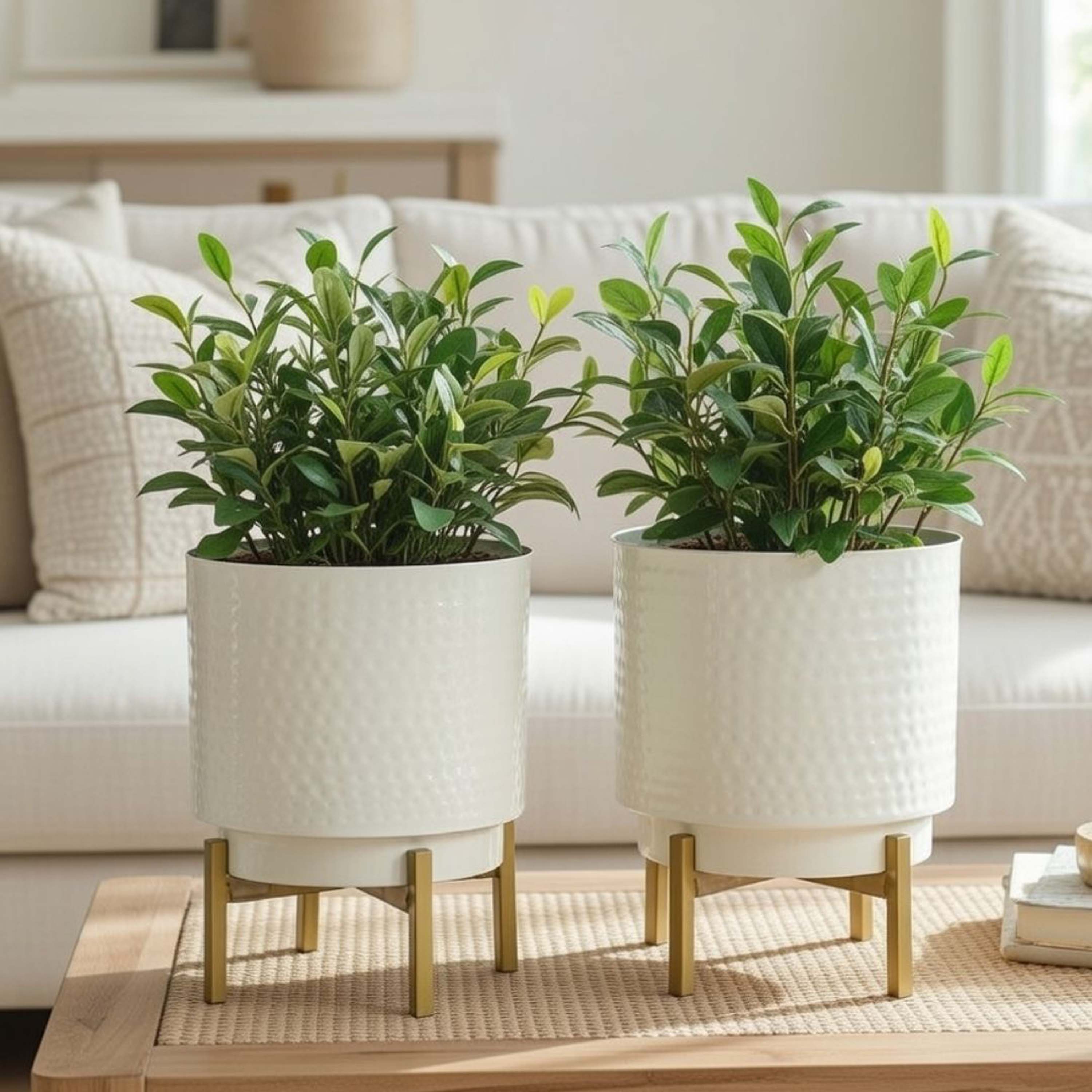 Hammered Metal Planter, Set (Planter Only)