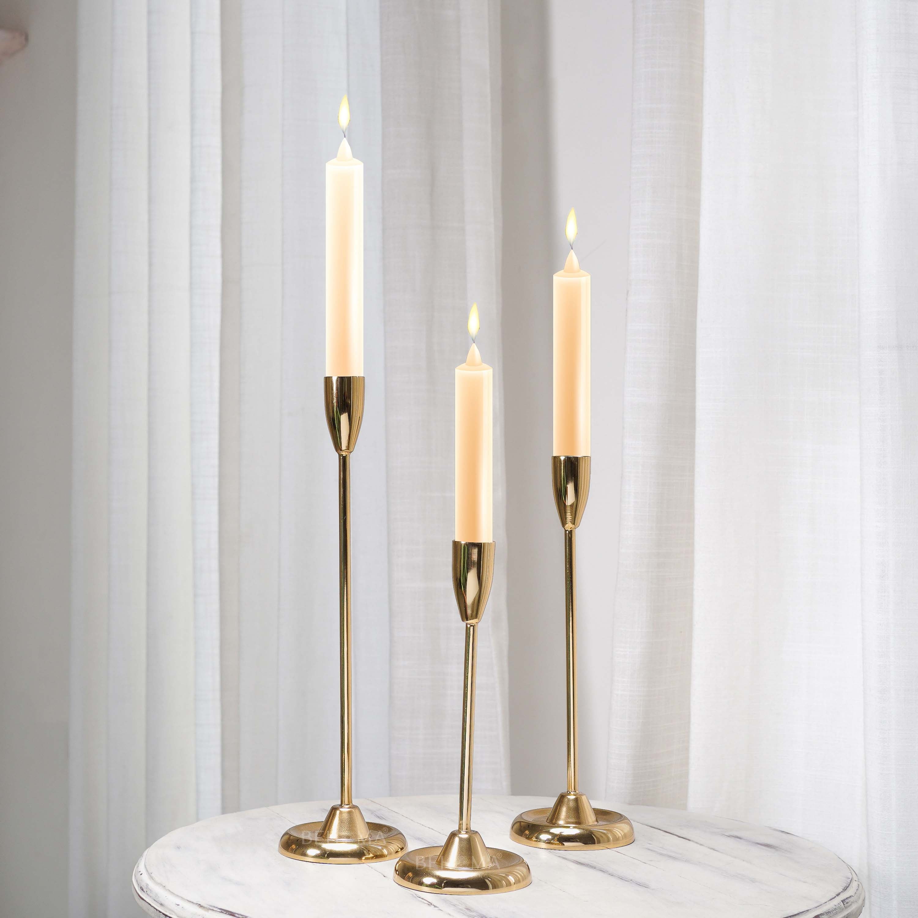 Luxury Metal Taper Candle Holder Set