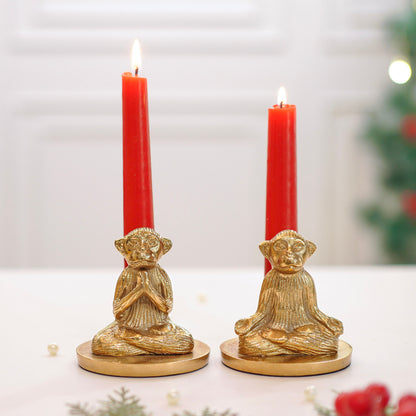 Yoga Monkey Candle Holder, Set