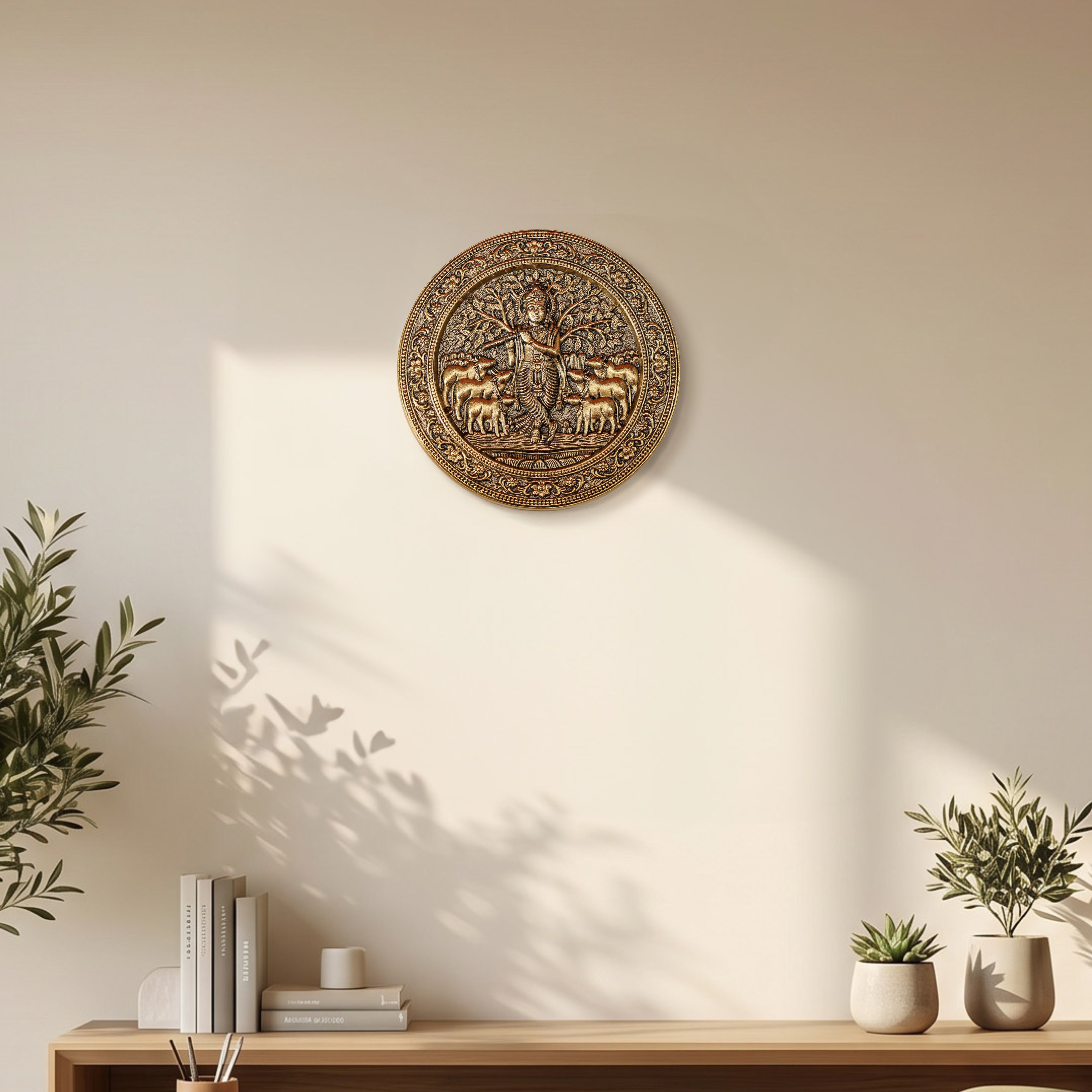Divine Krishna Wall Plate