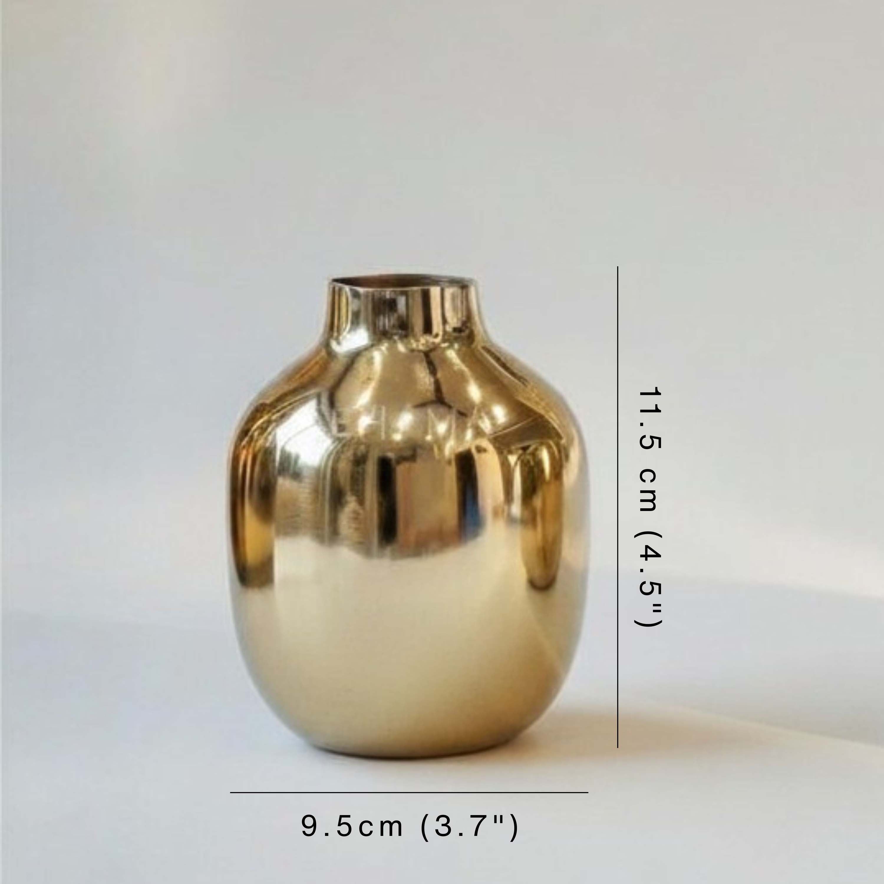 Golden Metal vase, Small