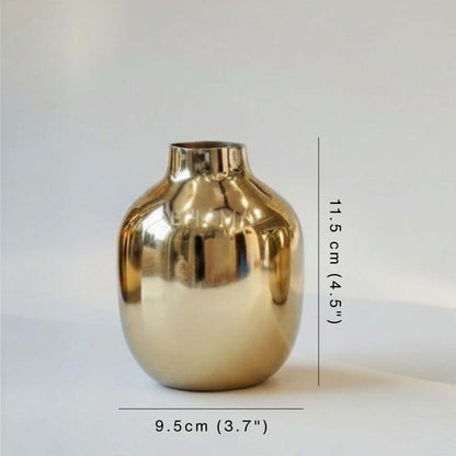 Golden Metal vase, Small