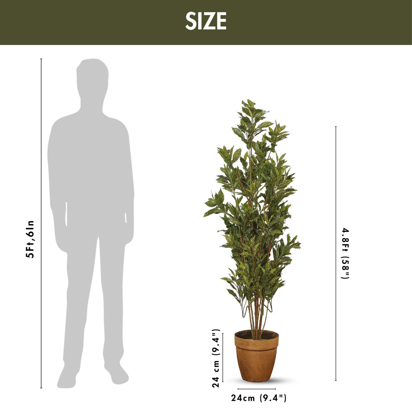 Green croton, Artificial Plant