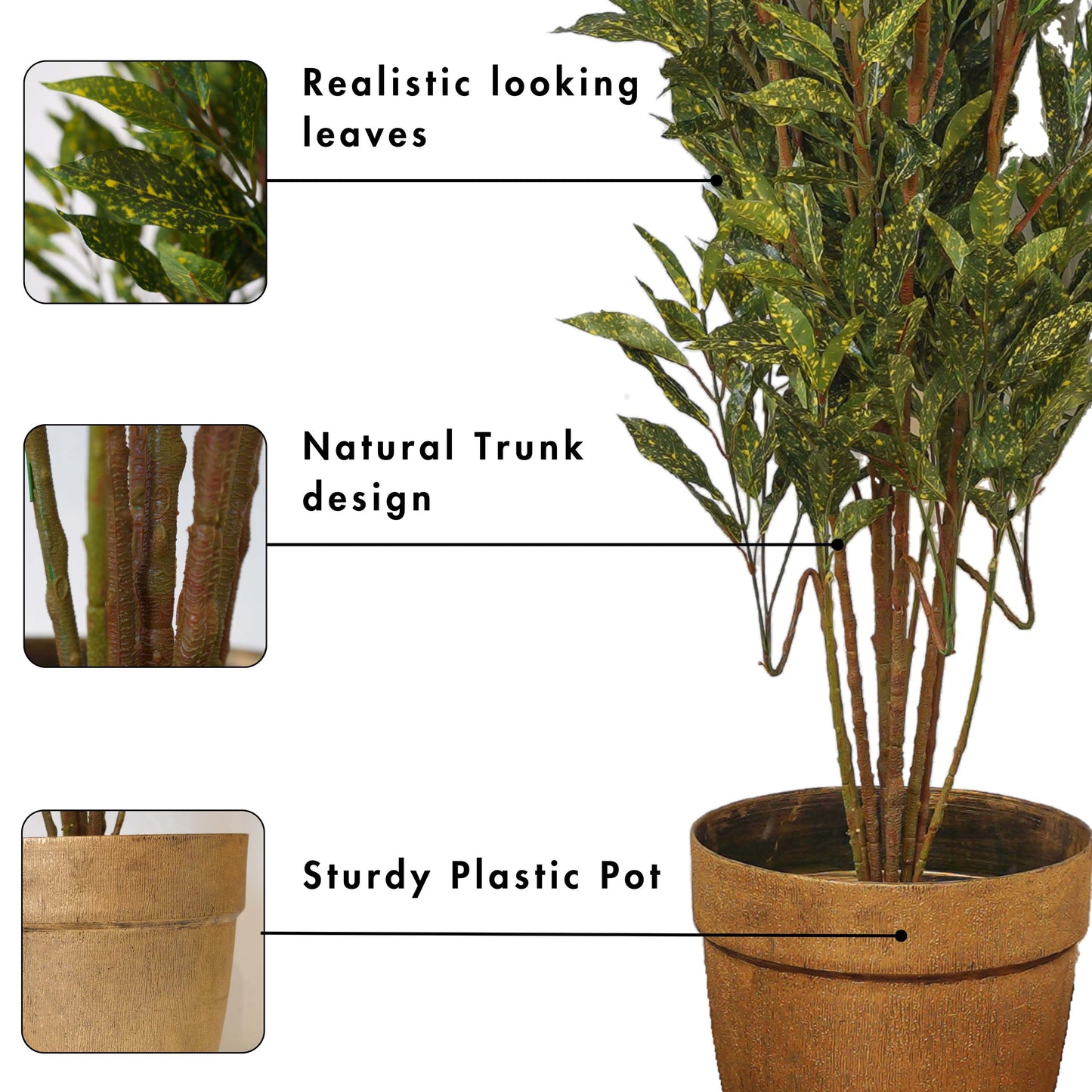 Green croton, Artificial Plant