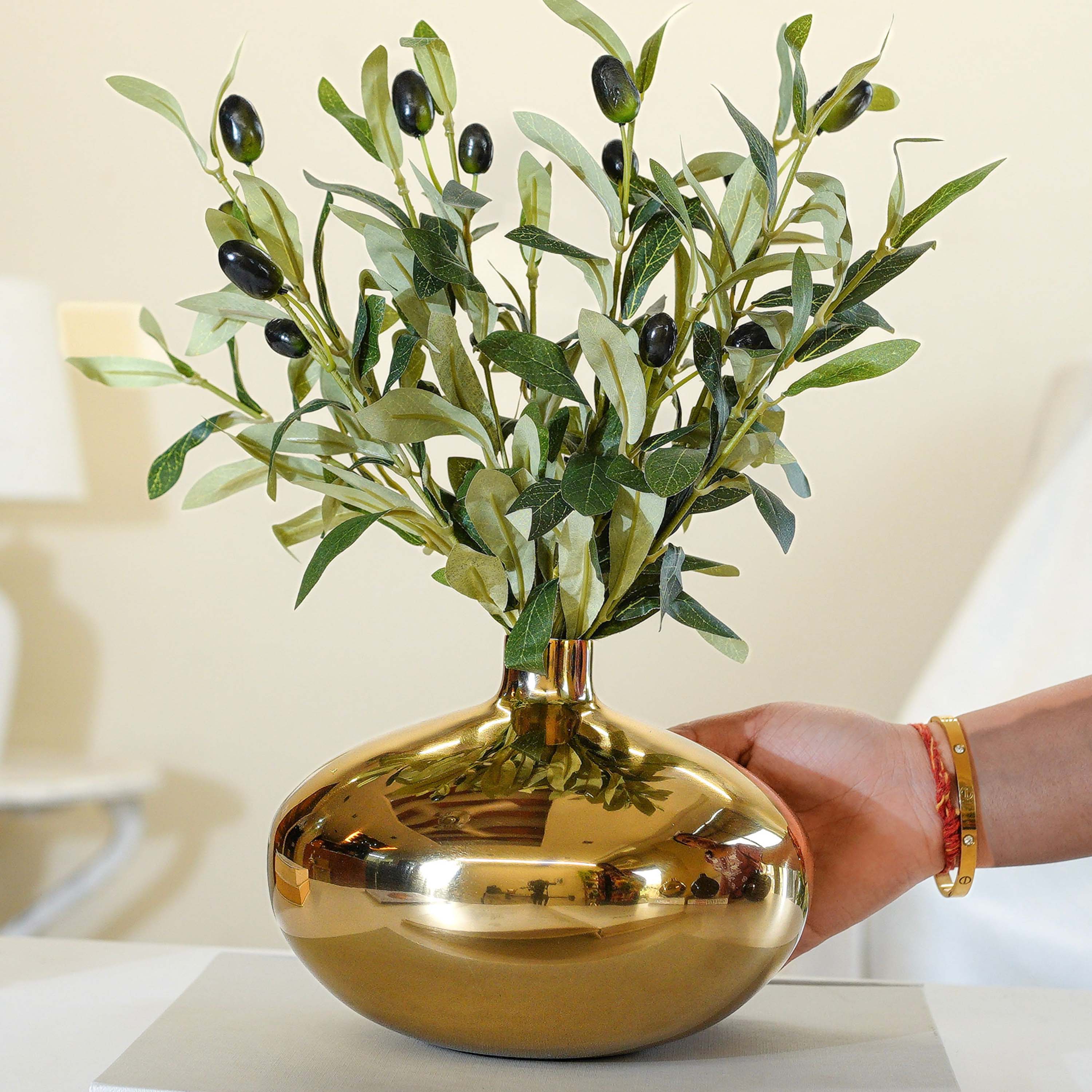 Metal Vase, Birthday gift for her