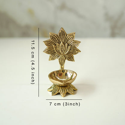 Brass Lotus Diya