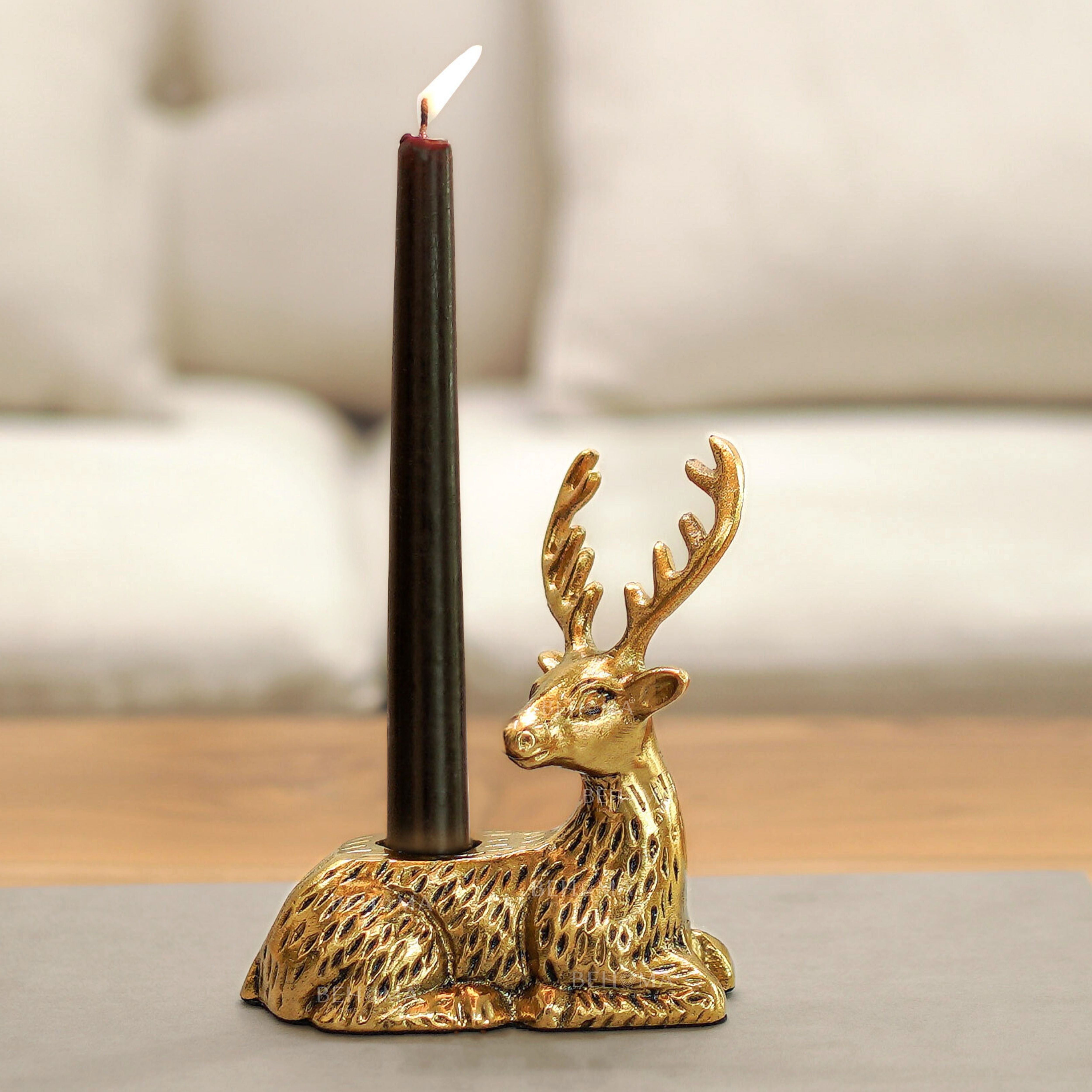 Golden Stag Candle Stand