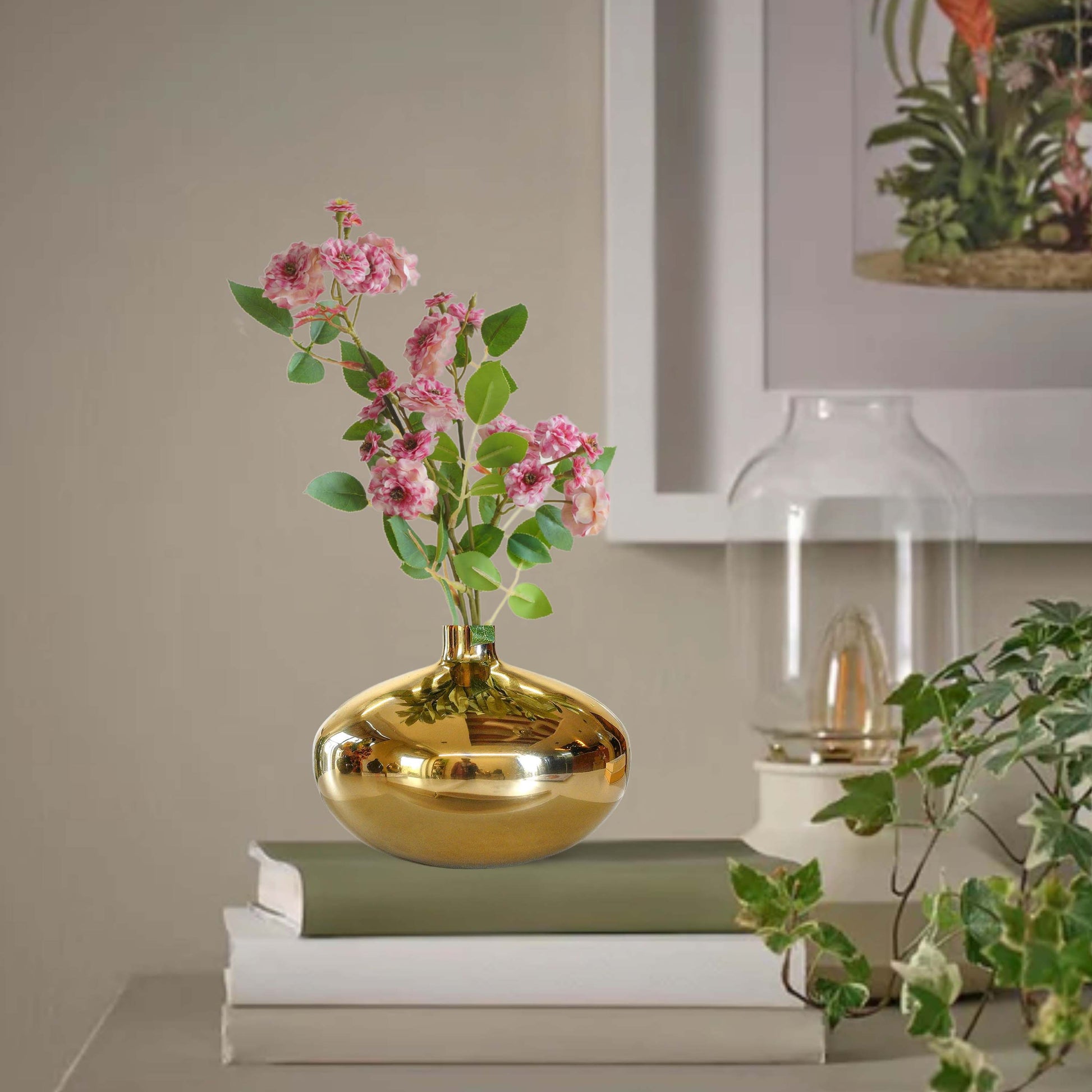 Metal Vase, Birthday gift for Mom