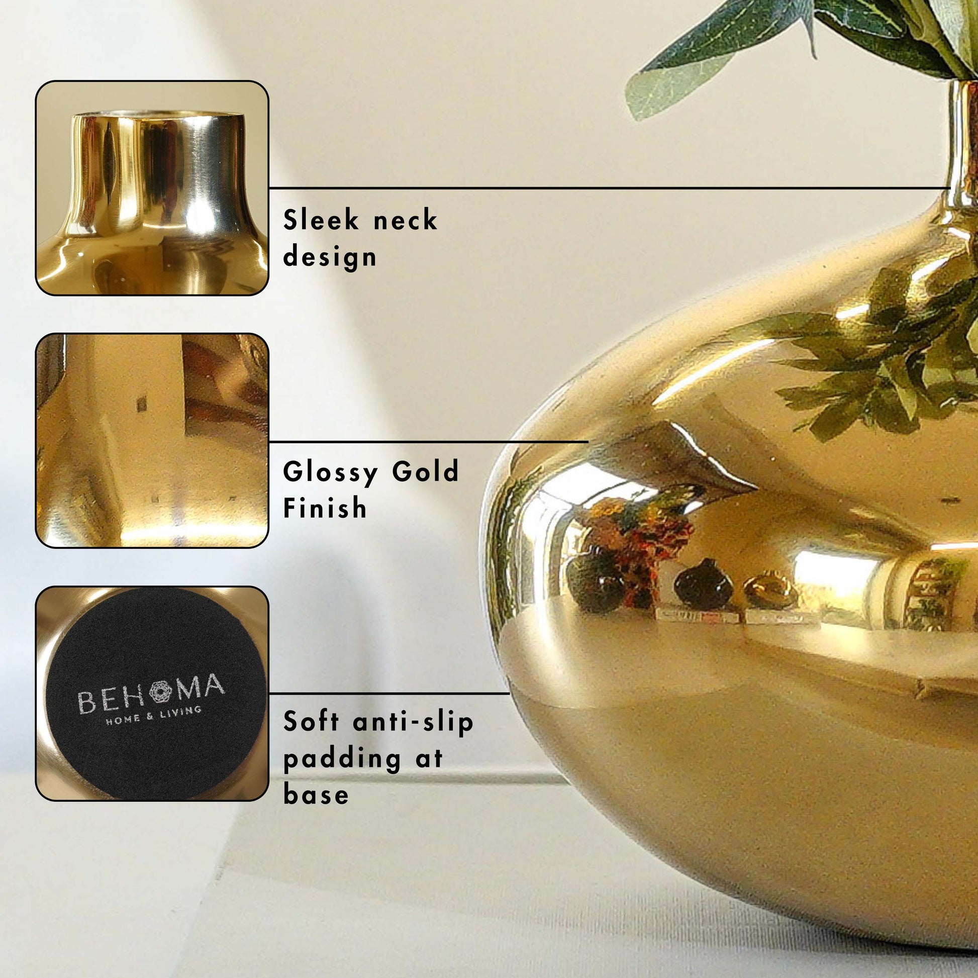 Metal Vase, Birthday gift for her