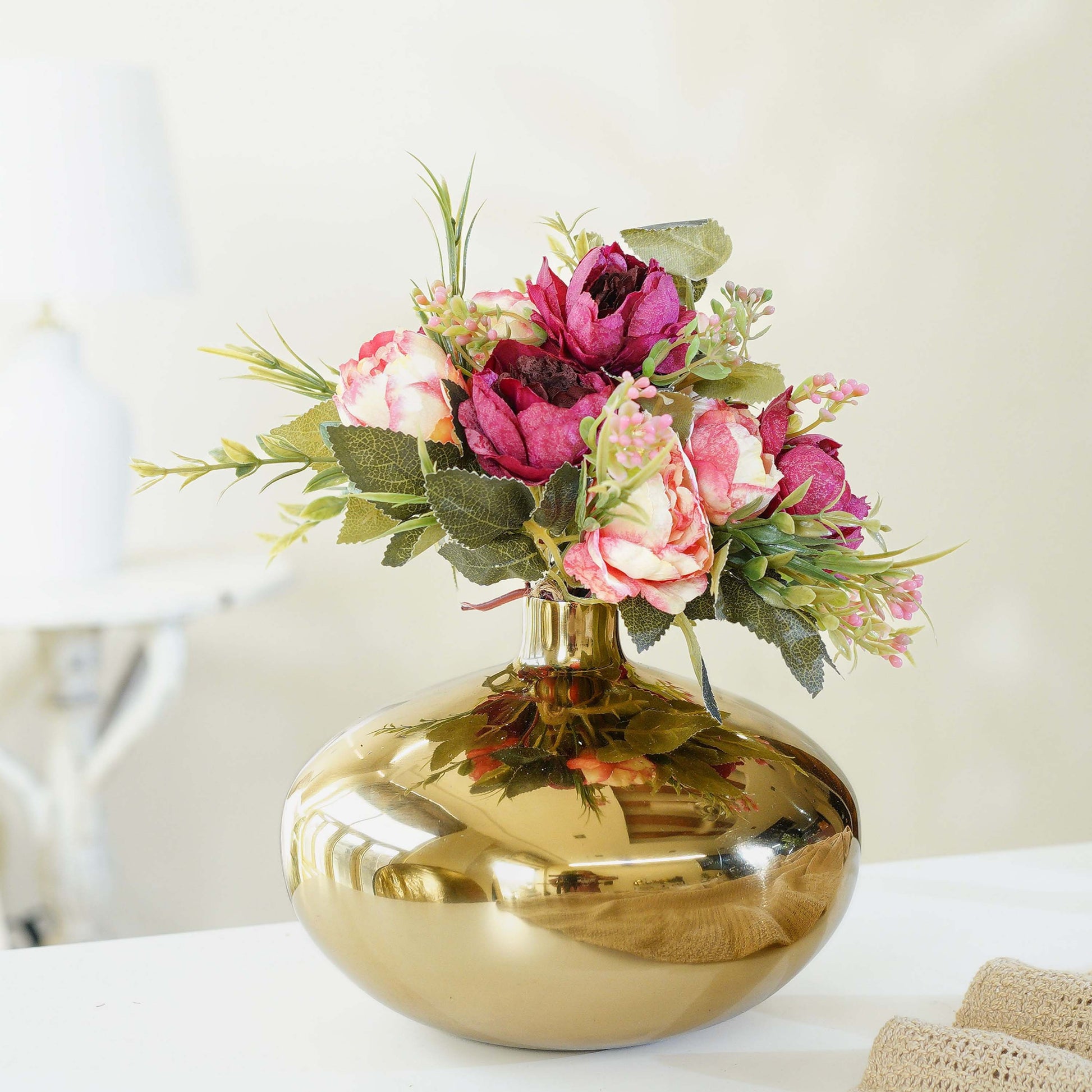 Metal Vase, Birthday gift for her