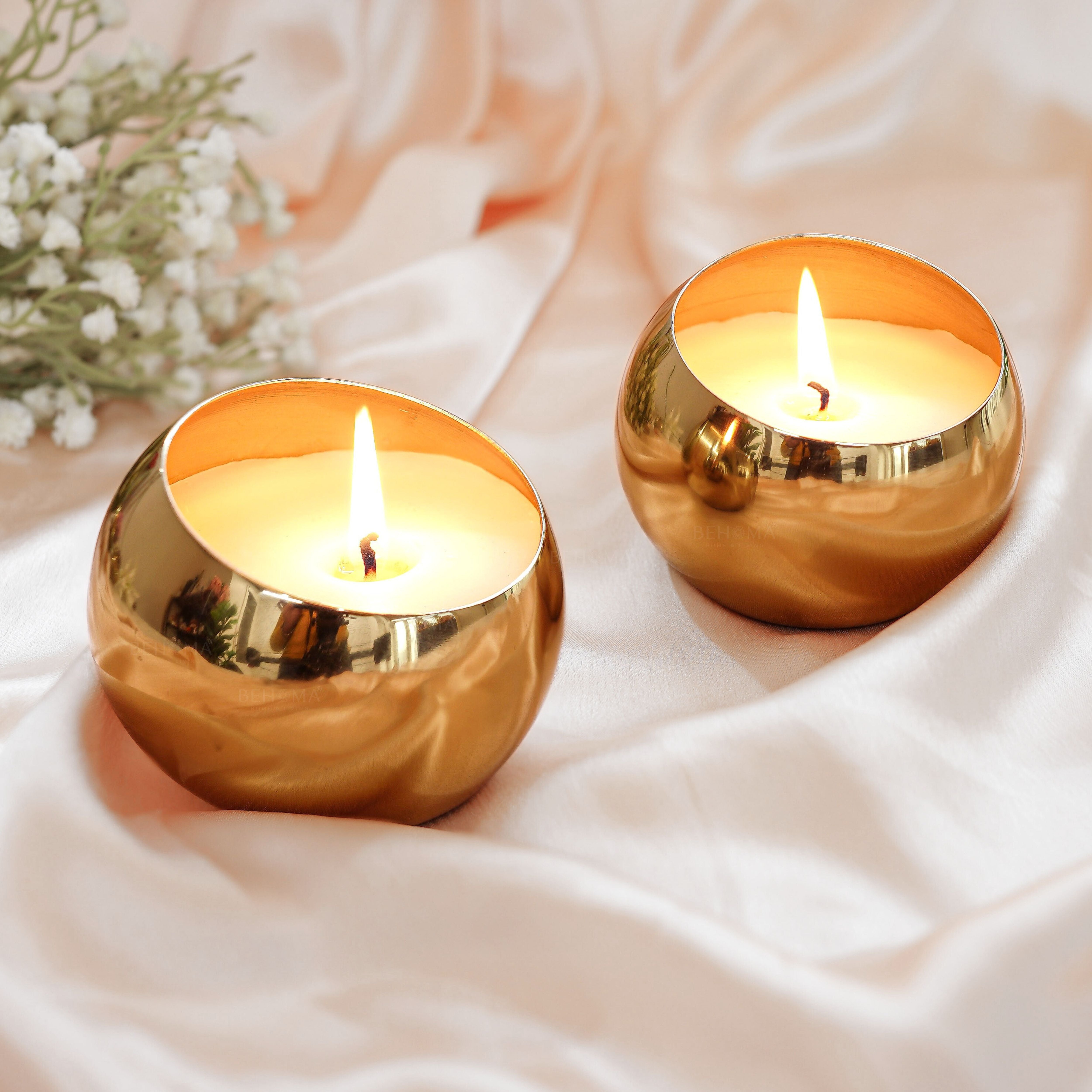 Metal Orb Scented Candle, Set