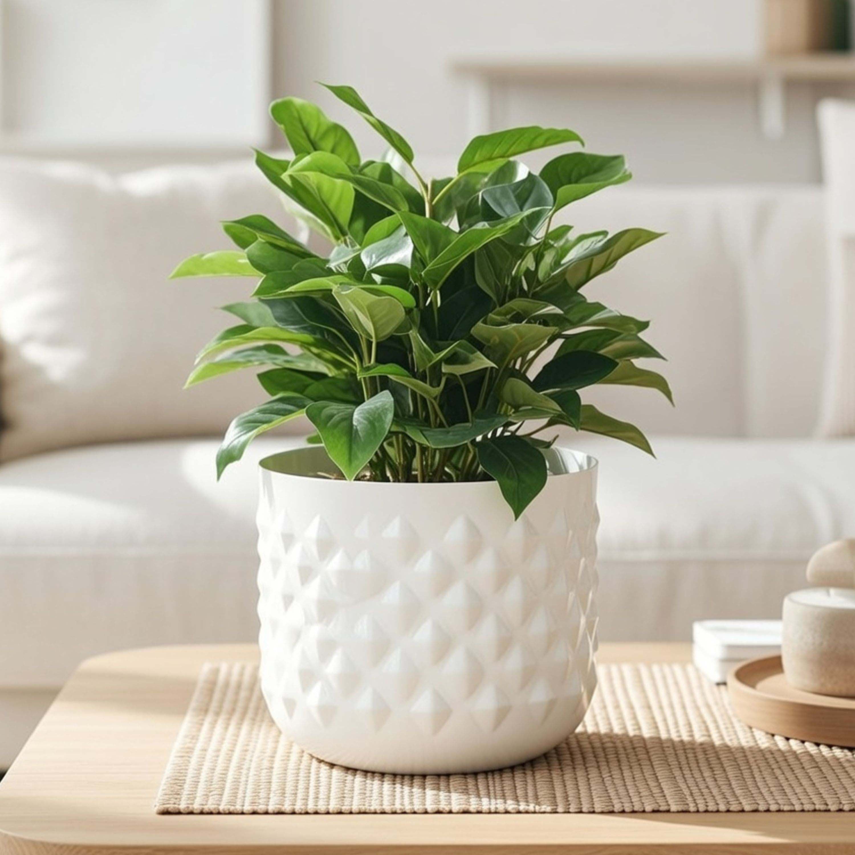Pineapple Metal Planter, White (Pot Only)