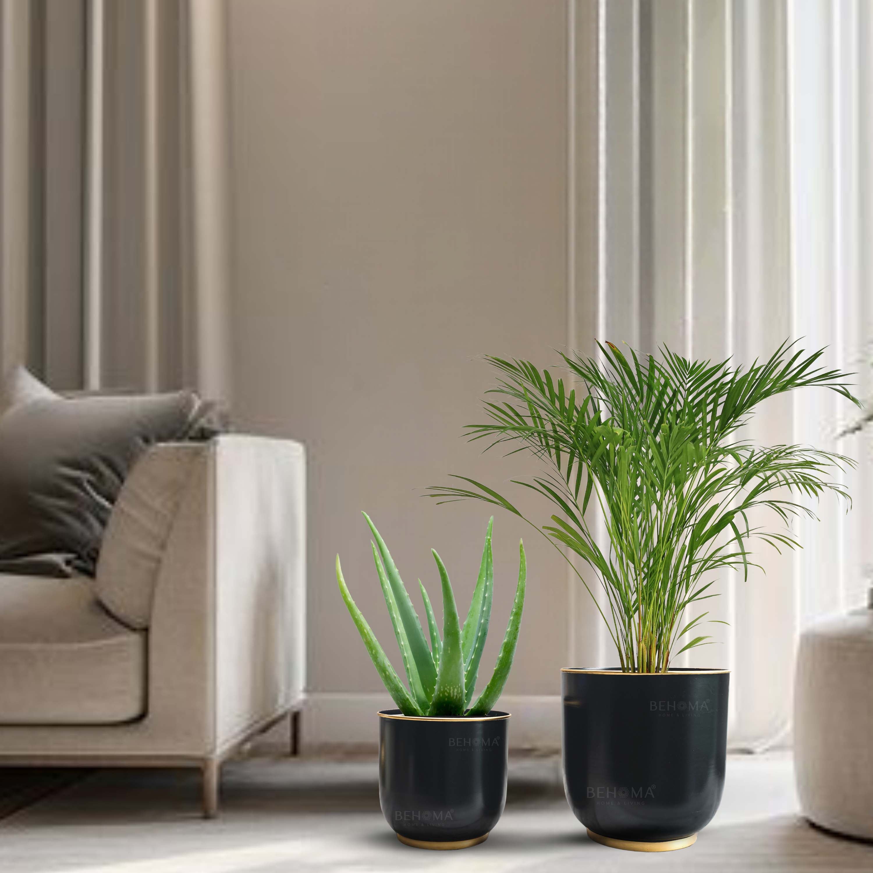 Floor Metal Planters, Set (Pot Only)