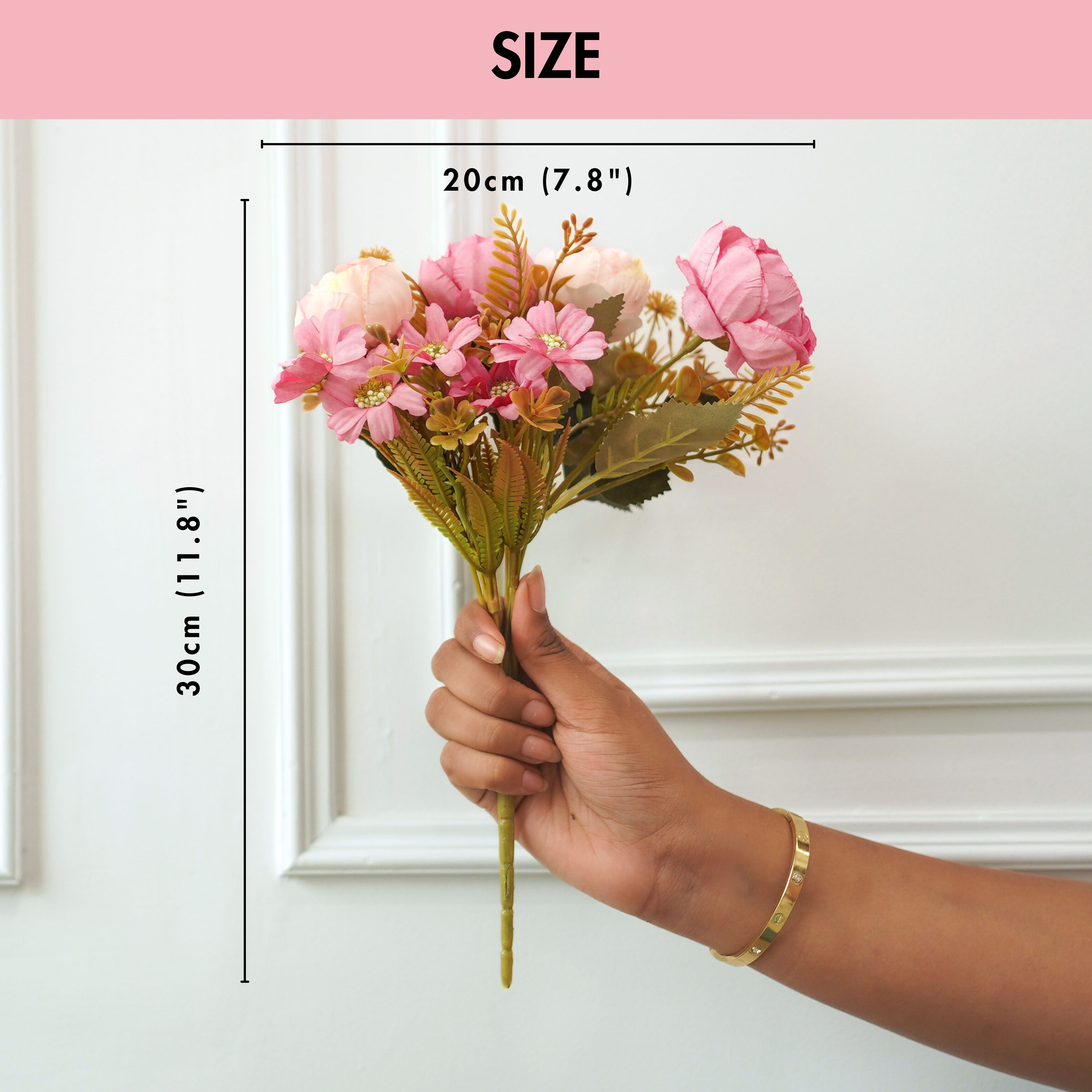 Pink Rose, (Faux Flowers)