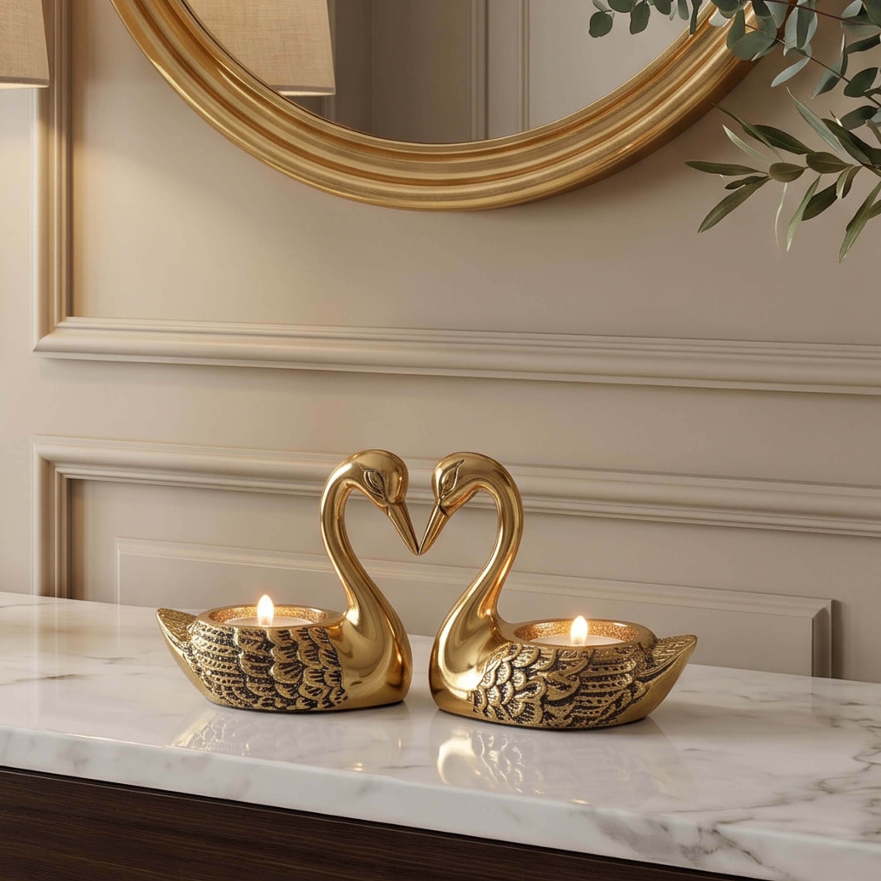 Swans Tealight Holder set
